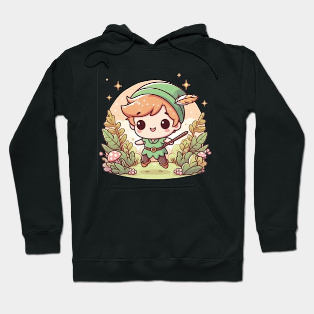 Cute Peter Pan Hoodie by The Art-Mart